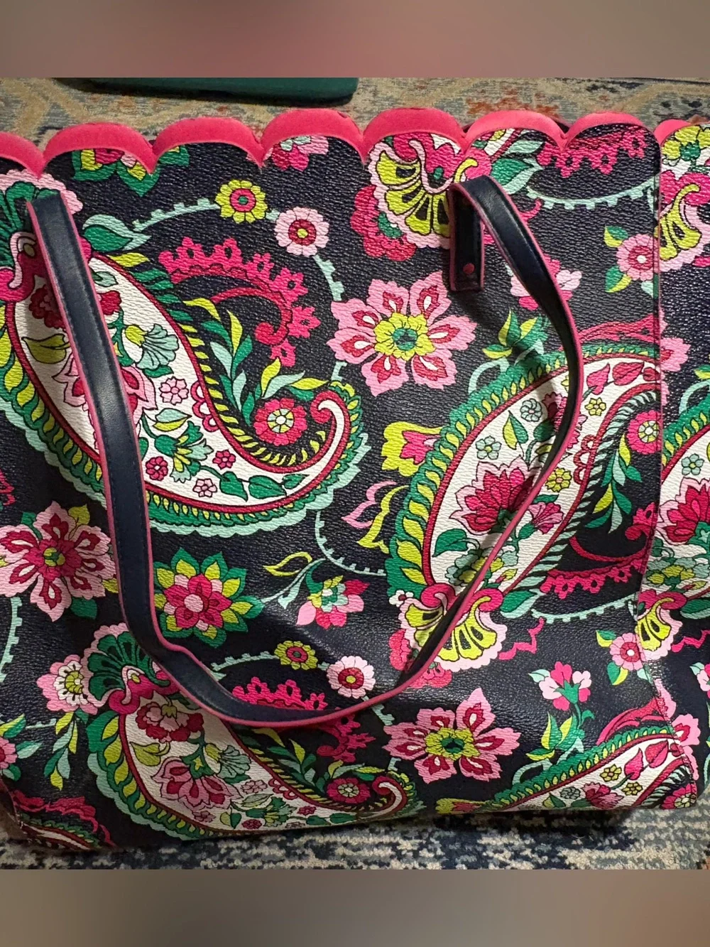 Vegan Leather Vera Bradley Tote - Picture 3 of 3